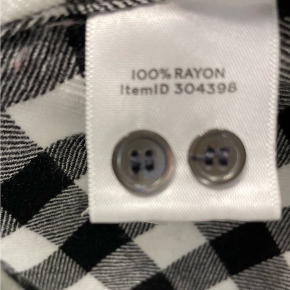 LL BEAN SIGNATURE PLAID Rayon Button Up Shirt, Size Extra Small, Super Soft - Picture 7 of 7